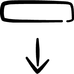 Move Rectangle Down Icon from Freehand Set