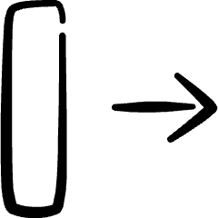 Move Rectangle Left Icon from Freehand Set
