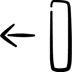 Move Rectangle Right Icon from Freehand Set