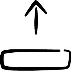 Move Rectangle Up Icon from Freehand Set