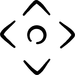 Move Scroll Omnidirection Button Icon from Freehand Set