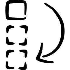 Move To Bottom Icon from Freehand Set