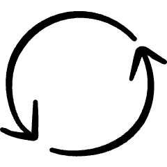 Multimedia Controls Sync Icon from Freehand Set