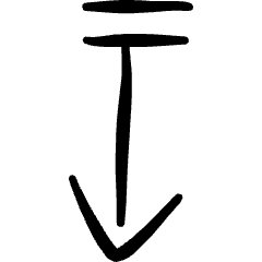 Navigation Arrow Down Icon from Freehand Set