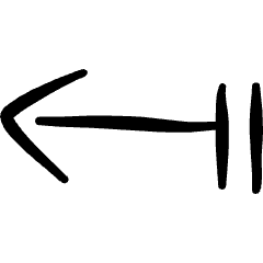 Navigation Arrow Left Icon from Freehand Set