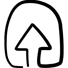Navigation Arrow Up 1 Icon from Freehand Set