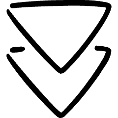 Navigation Double Arrow Down Icon from Freehand Set