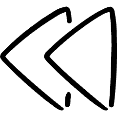 Navigation Double Arrow Left Icon from Freehand Set