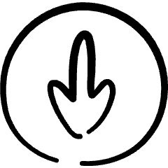 Navigation Down Circle Icon from Freehand Set