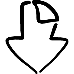 Navigation Page Down Icon from Freehand Set