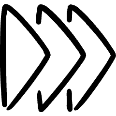 Navigation Triple Arrow Right Icon from Freehand Set