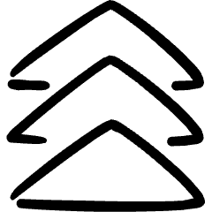 Navigation Triple Arrow Up Icon from Freehand Set