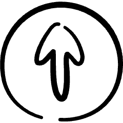 Navigation Up Circle Icon from Freehand Set