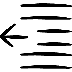 Paragraphs Indent Decrease 1 Icon from Freehand Set