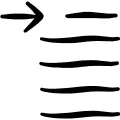 Paragraphs Indent First Line Icon from Freehand Set