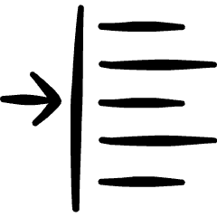Paragraphs Indent Left Icon from Freehand Set