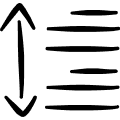 Paragraphs Spacing Icon from Freehand Set