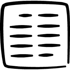 Paragraphs Two Column Icon from Freehand Set
