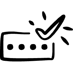 Password Approved Icon from Freehand Set