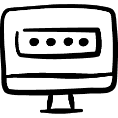 Password Desktop Icon from Freehand Set
