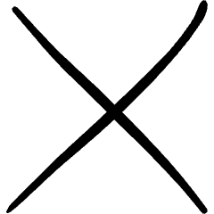 Remove Delete Sign Thin Icon from Freehand Set