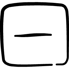 Remove Subtract Square Icon from Freehand Set
