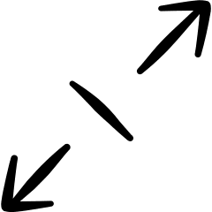 Resize Arrow Lin Diagonal Icon from Freehand Set