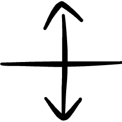 Resize Arrow Line Vertical Icon from Freehand Set