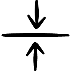 Resize Arrow Retract Line Vertical Icon from Freehand Set