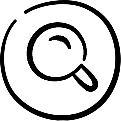 Search Magnifier Circle Icon from Freehand Set