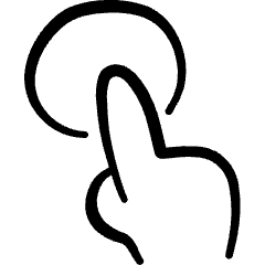 Select Circle Pad Finger Icon from Freehand Set