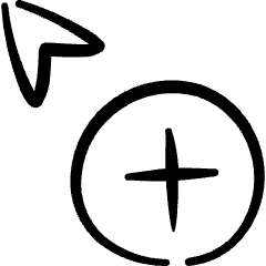 Select Cursor Add Icon from Freehand Set