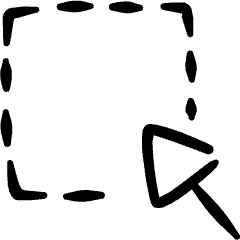 Select Cursor Area 1 Icon from Freehand Set