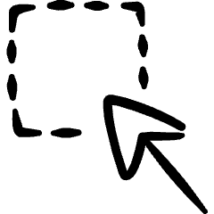 Select Cursor Area Icon from Freehand Set