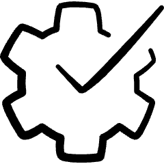 Settings Cog Approved Icon from Freehand Set