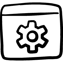 Settings Cog Browser Icon from Freehand Set
