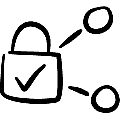 Share Lock Approved 1 Icon from Freehand Set