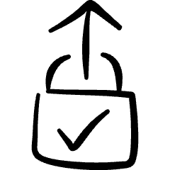 Share Lock Approved 2 Icon from Freehand Set