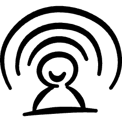 Share User Signal Icon from Freehand Set