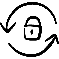 Synchronize Arrows Lock Icon from Freehand Set