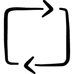 Synchronize Arrows Square Icon from Freehand Set