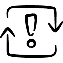 Synchronize Arrows Square Warning Icon from Freehand Set