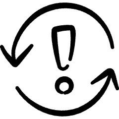 Synchronize Arrows Warning Icon from Freehand Set
