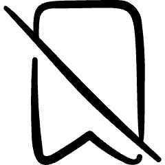Bookmark Cancel Delete Icon from Freehand Set