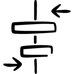 Text Formating Align Center Move Icon from Freehand Set