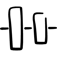 Text Formating Align Middle Icon from Freehand Set