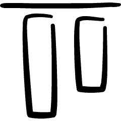 Text Formating Align Top Icon from Freehand Set