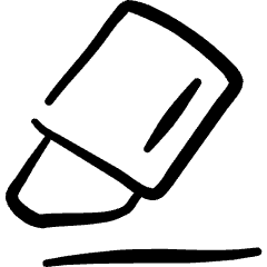 Text Formating Eraser 2 Icon from Freehand Set