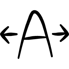 Text Formating Font Expand Horizontal Icon from Freehand Set