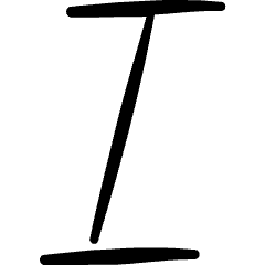 Text Formating Italic Icon from Freehand Set